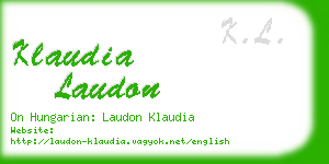 klaudia laudon business card